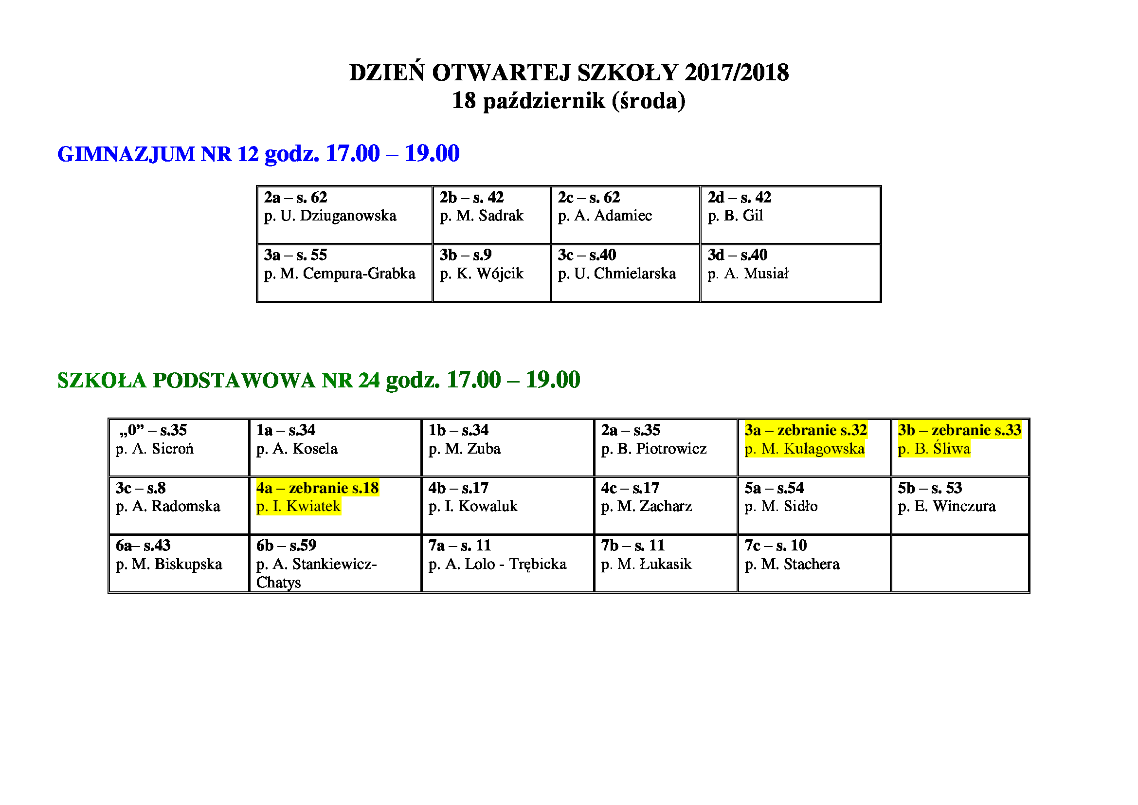 DZIEŃ OTWARTEJ SZKOŁY